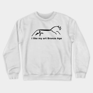 Uffington Horse: Bronze Age Art (black) Crewneck Sweatshirt